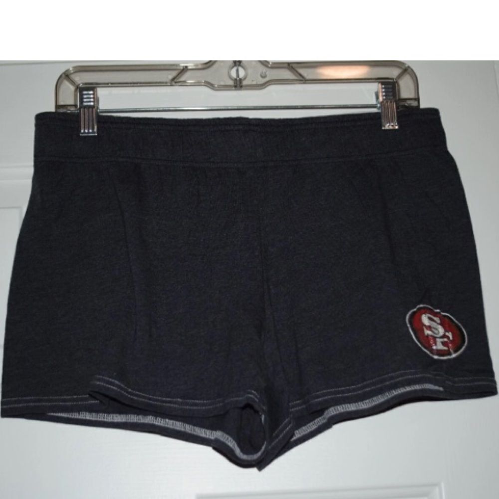 NFL San Francisco NFL 49ers  Black Gray Shorts with SF Logo Size L